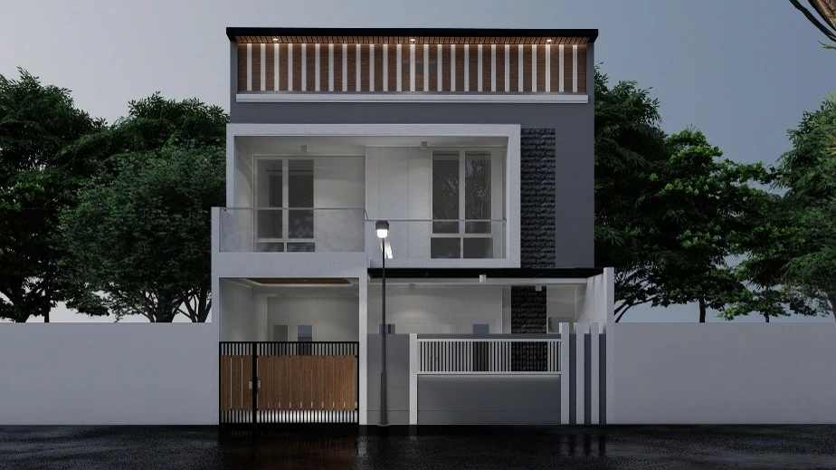 Rumah Bp. Bambang, proyek AK Studio di Ketintang Surabaya